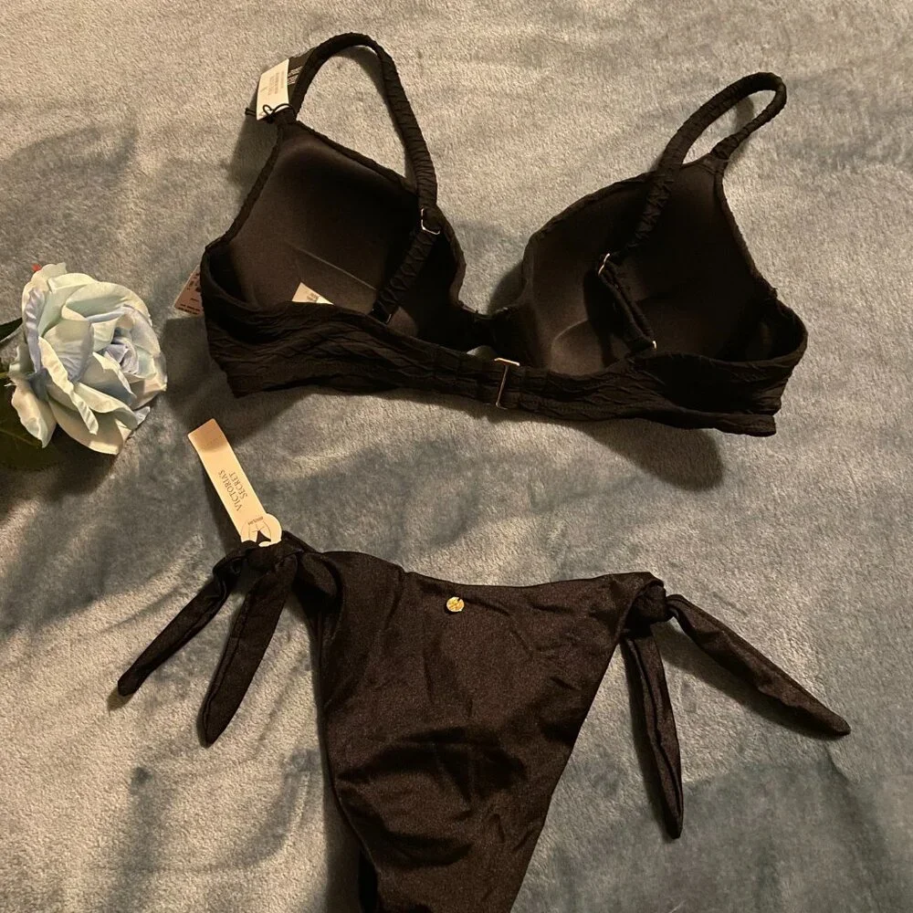 Victoria's Secret, Bikini, Icon Push-up Top, & Tie Side Brazilian Bottoms - Picture 7 of 9